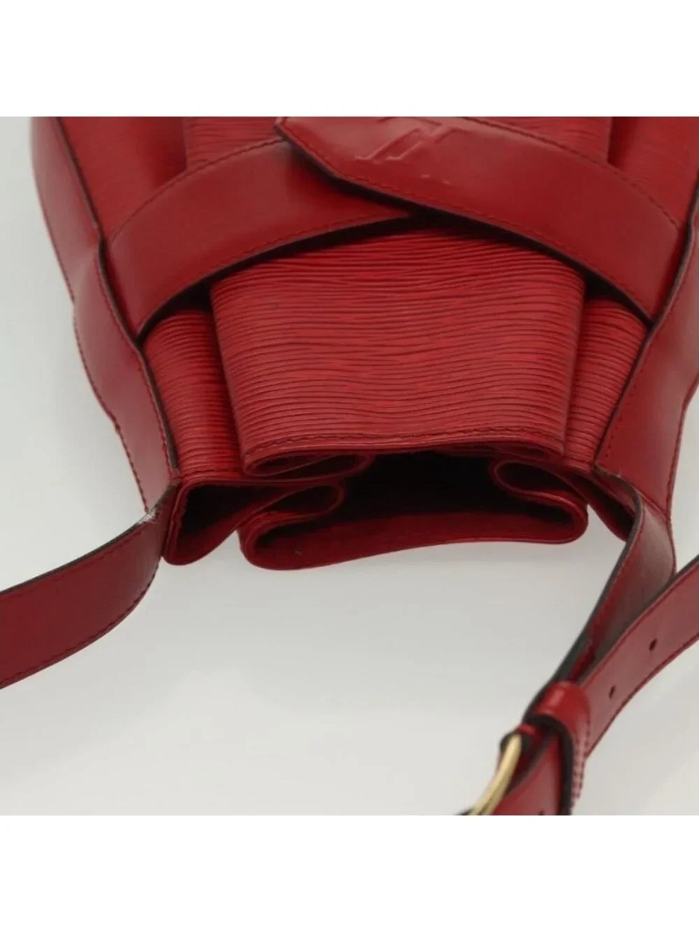 Authentic LOUIS VUITTON Epi Sac Depaule PM Shoulder Bag Red M80207 LV
